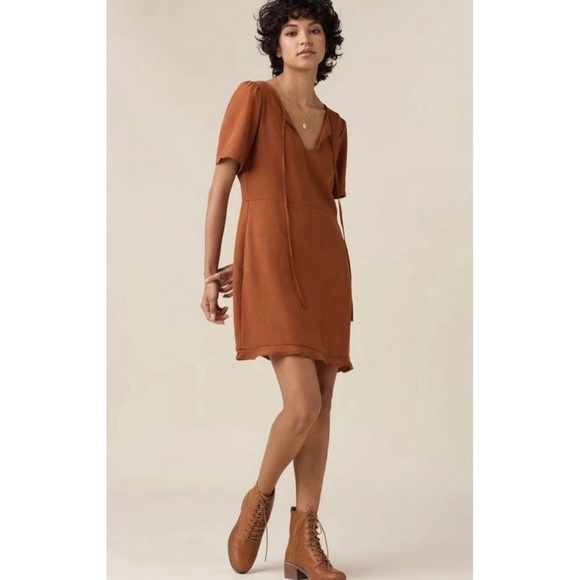 NEW VETTA Capsule The House Dress Haven in Terracotta Sustainable Boho Women’s S - Picture 8 of 15